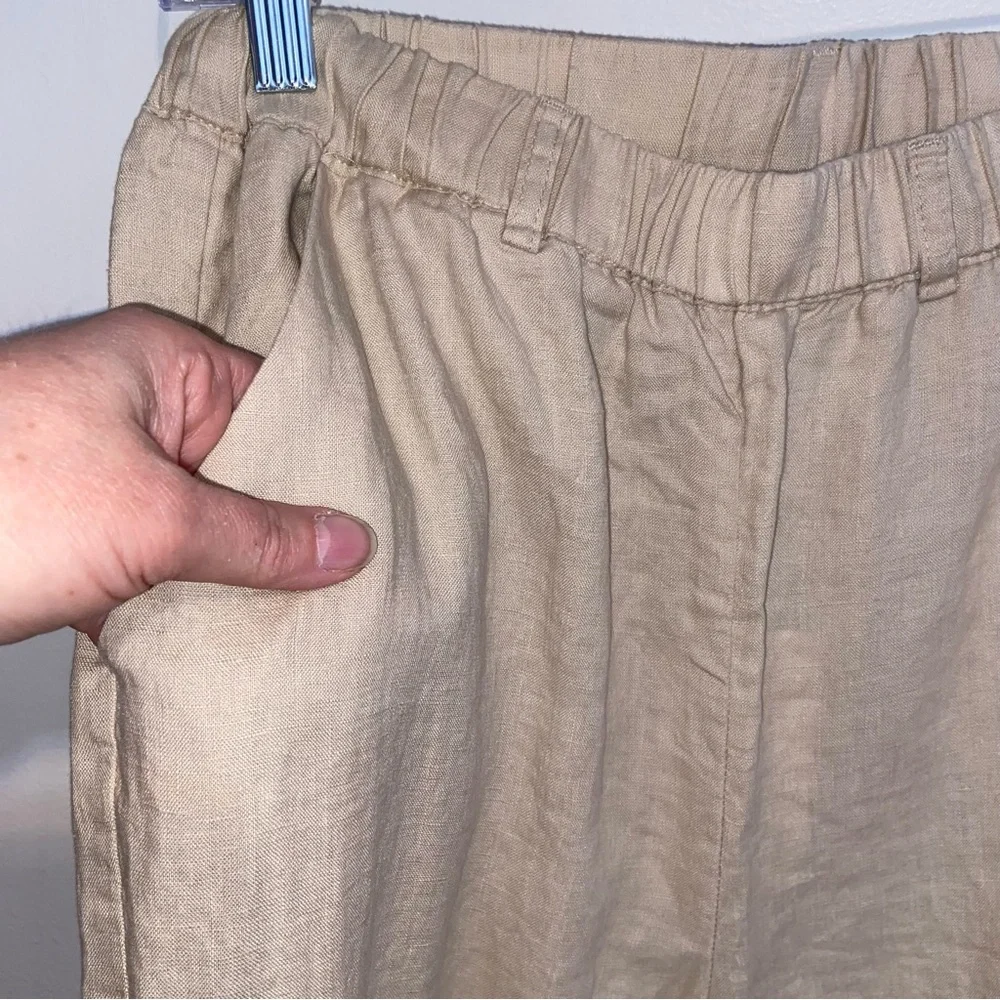 Quince Pants Womens XS European Linen Pull On Driftwood Beach Lagenlook Flax NWT